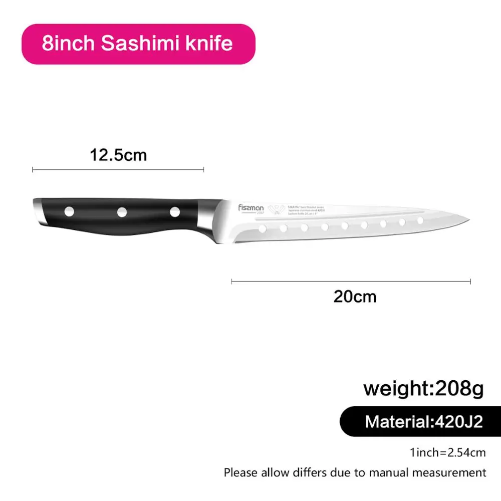 Fissman Takatsu серии японские 420 кухонные ножи из нержавеющей стали шеф-повара Santoku Кливер нож - Цвет: Model 2357