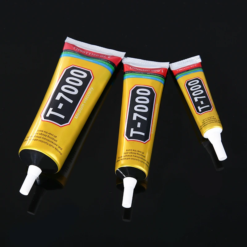 Pegamento adhesivo de resina epoxi para reparación de pantalla de teléfono, tubo de pegamento líquido para reparación de pantalla de teléfono, 15/50/100ml, color negro, T-7000, potente, T7000, 1 Uds.