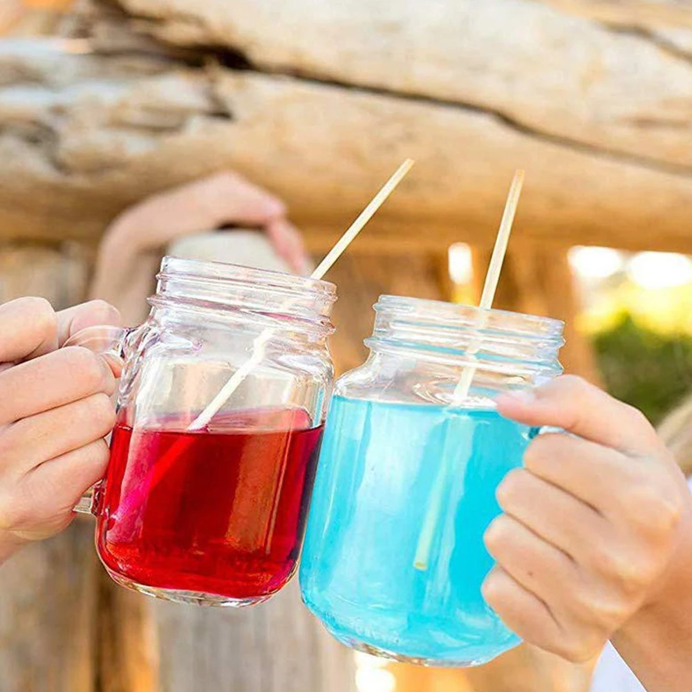 100Pcs/Set Environmentally Friendly Degradable Disposable Wheat Straw Drinking Sucker Home Cafe Drinkware Supplies