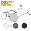 SUMONDY Myopia Glasses Prescription -0.5 to -8.0 Women Men Alloy Frame Photochrom Anti Blue Ray Nearsighted And Astigmatism UF51 1