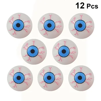 

12 Pcs Horror Eye Balls Halloween Party Horror Bloody Fake Eyeballs Simulation Eyeballs Halloween Dancing Party Prop Decorations