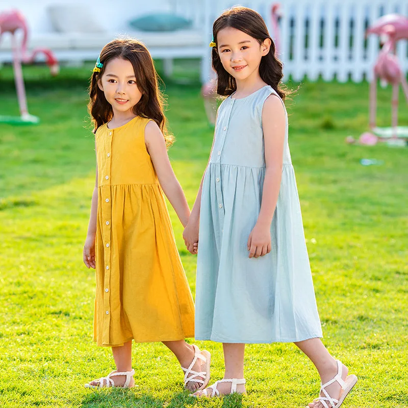 girls yellow summer dress