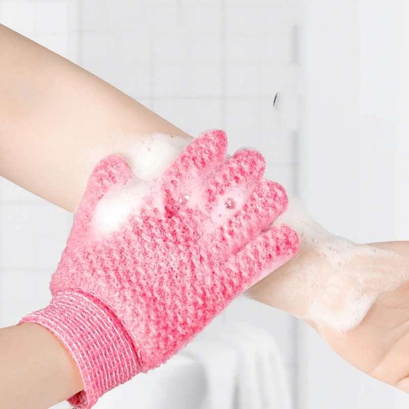 2 pezzi guanti da bagno Peeling guanti esfolianti guanto doccia Scrub guanti  massaggio per scrub corpo spugna lavaggio pelle idratante SPA - AliExpress