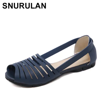 

SNURULAN Women's sandals; Open mouth; Casual Summer Shoes; fashion sandals; women's shoes; sandalettes femmes; flat shoes