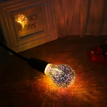 

E27 A60 Colourful 3D Star Shine Decoration Multiple Reflection Alluminum Plated Glass Q0KF