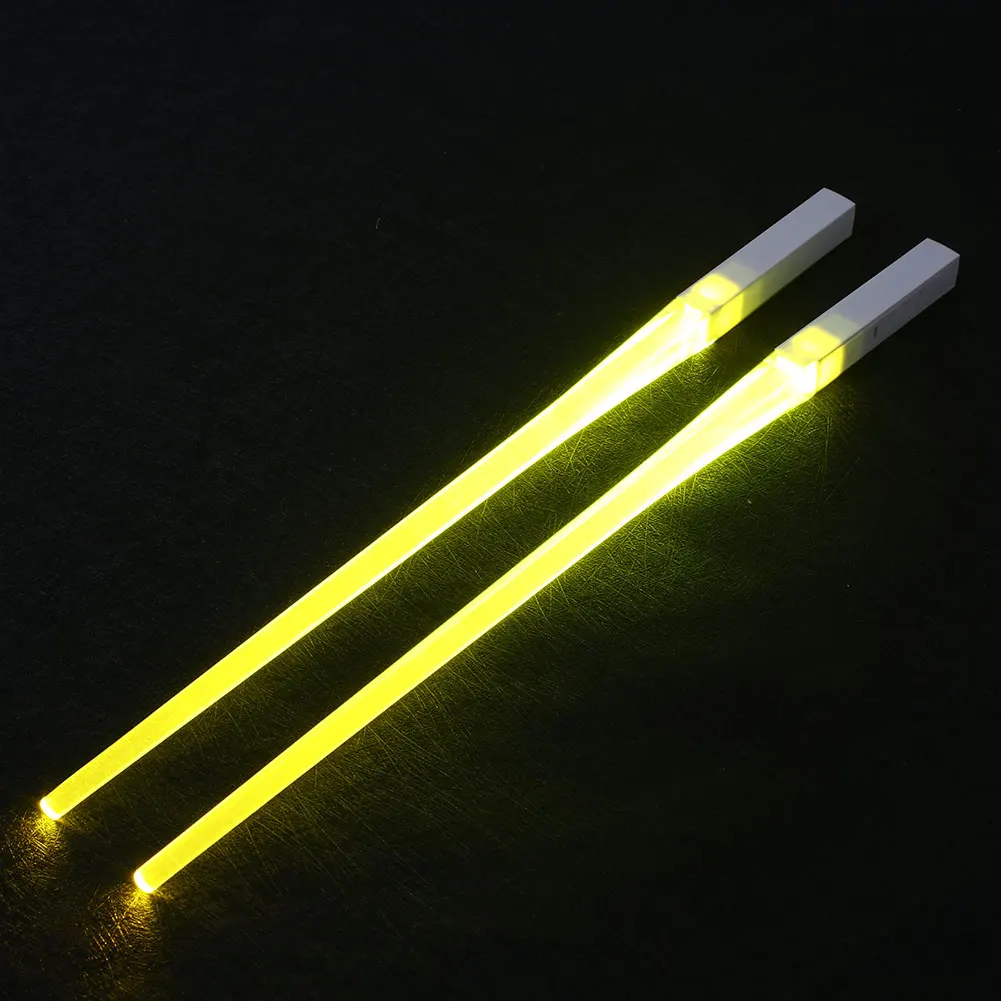 Светящиеся палочки дозирующая детская ложка для 2 шт./пара обеденный аксессуары посуда забавные 8 расцветок инструменты для работы со светодиодами вечерние прочный практичный домашний декор для кухни - Цвет: Yellow