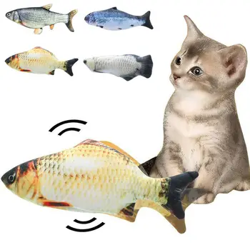 

Cat Stuffed Toy Electric Wagging Fish Realistic Plush Simulation Fish CatnipMint