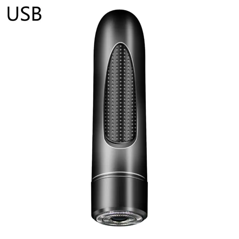 1 Набор, usb зарядка, мини электробритва для мужчин, бритва для лица, борода, бритвенный станок - Цвет: Black