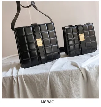 

Designer Concise Elegant Quartet Genuine Leather Shoulder Bag Flap Crossbody Bag Handbag for Women &Girls Fashion