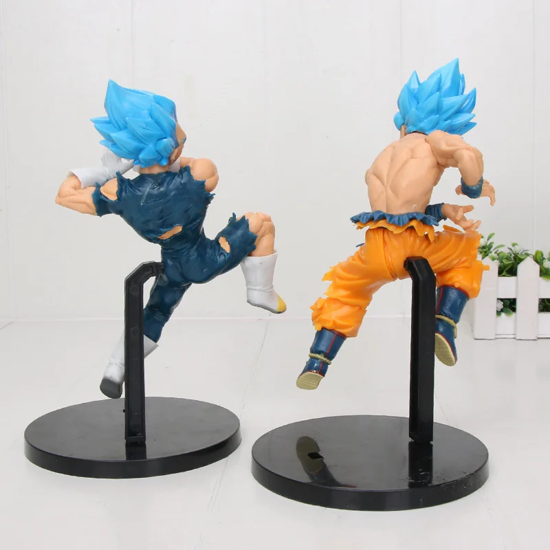 20 см аниме Dragon ball Z фигурка игрушка Супер Saiyan голубые волосы Сон Гоку Вегета тег вегетто figthers ПВХ фигурка модель игрушки