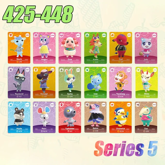 Cartes Amiibos Animal Crossing Serie 5  Animal Crossing Amiibo Cards  Series 5 - Game Collection Cards - Aliexpress