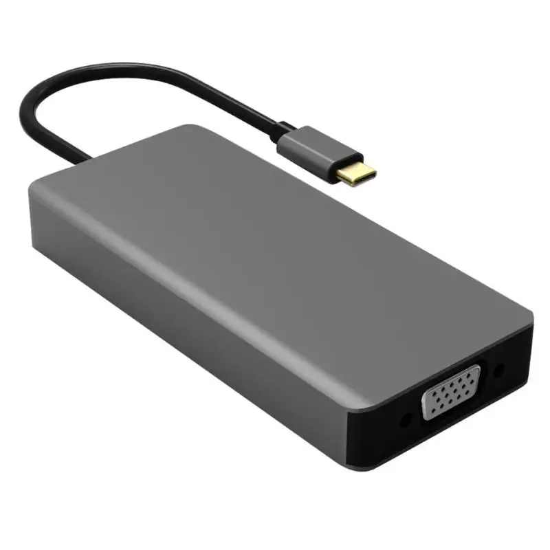 Cabledeconn 3-в-1 мульти-Многофункциональный преобразователь TYPE-C к HDMI VGA с 3 портами(стандарт концентратор док-станция