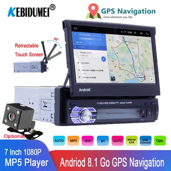 

Android 8.1 Car Radio Retractable GPS Wifi Autoradio 1 Din 7'' Touch Screen Car Multimedia MP5 Player With Rear Camera