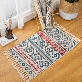

Cotton Soft Tassel Home Carpets For Living Room Bedroom Kid Room Decorate Home Carpet Floor Door Mat Simple Nordic Area Rug Mat