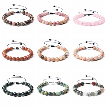 

30 styles Natural stone bracelets various colors stone beaded healing bracelet jewelry for women men lover friend couples family