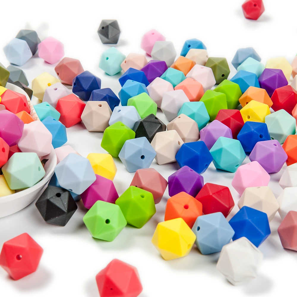 cute-idea-silicone-beads-polygon-14mm-300pcs-sensory-chewable-icosahedr-teether-toy-bpa-free-baby-products-pacifier-accessories