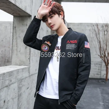 

Fall 2020 jacket men's baseball collar men's trend bomber jacket printed embroidered jacket