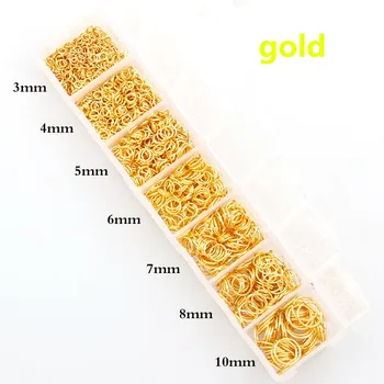 

DIY handmade jewelry accessories open ring closed ring single ring set boxed bead material accessories