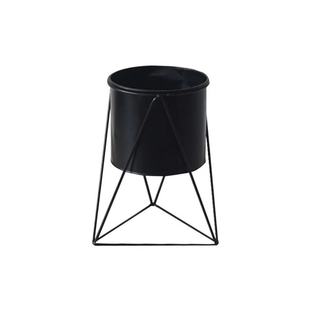 Yard Flower Pot Display Stand Free Standing Nordic Style Iron Modern Home Decorative Tripod Stable Garden DIY Plant Holder