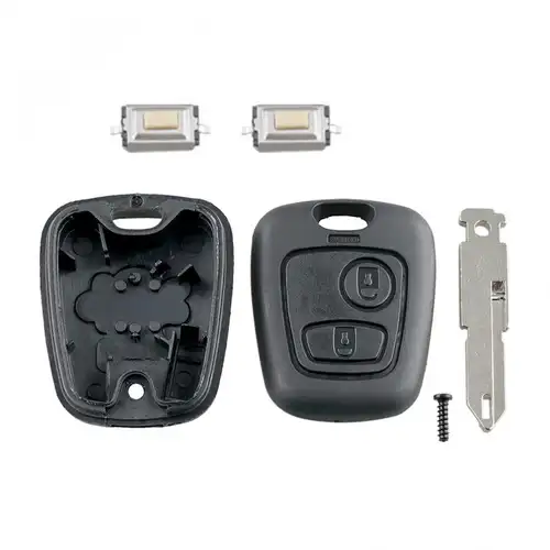 2 Buttons Car Remote Key Shell Car Key Case key replacement with 206 Blade and 2 Micro Switches Fit for Peugeot 106 206 306 406 - Image 6
