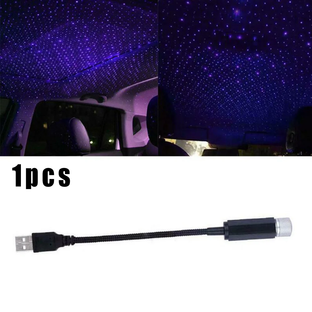 USB автомобильная атмосферная лампа интерьерный окружающий Звездный светильник светодиодный проектор Звездное 1 шт