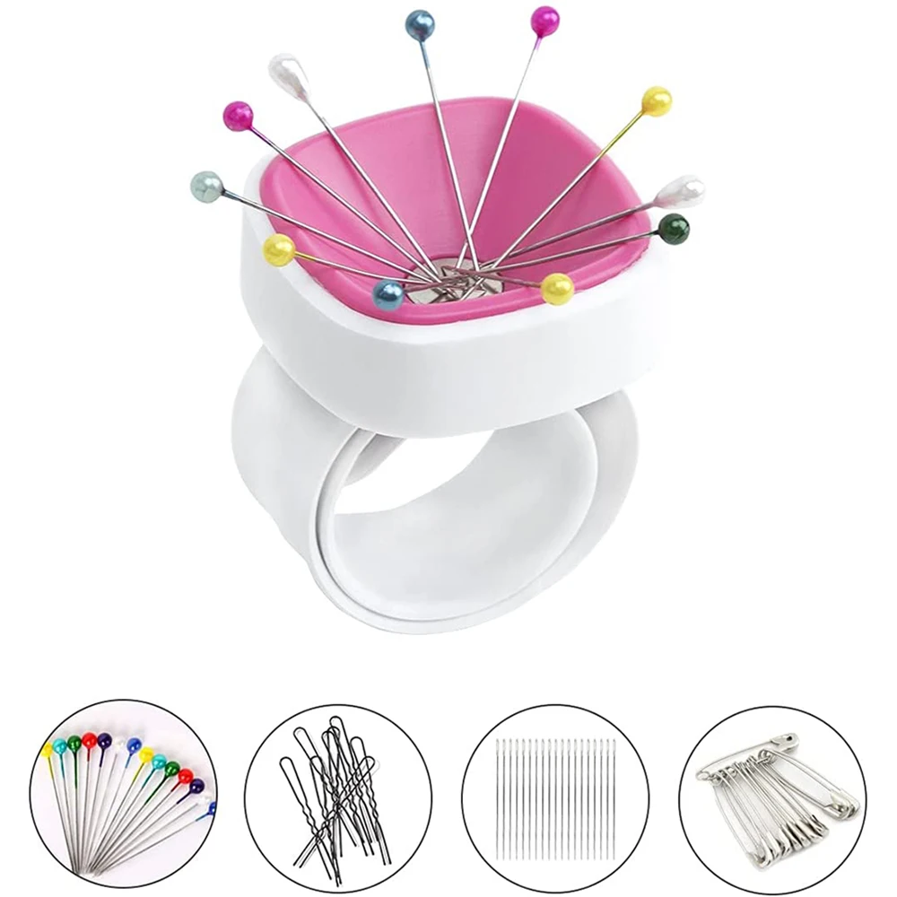 1Pc 자기 손목 핀 쿠션 바느질 핀 홀더 바늘 보관 손목 밴드 Pincushions 뜨개질 바느질 바느질 용품