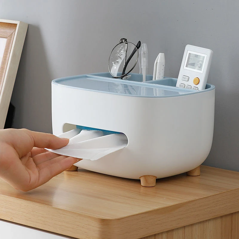 Home Tissue Box Dining Room Living Room Desktop Napkin Storage Box Multi function Mobile Phone