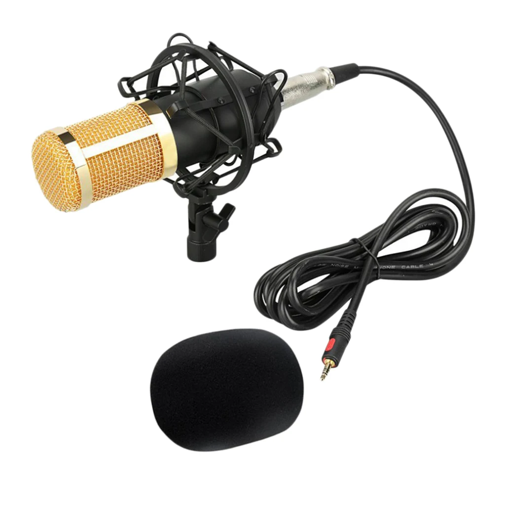 

BM800 Large Diaphragm MIC Sound Studio W/Shock Mount Cabke For Broadcasting