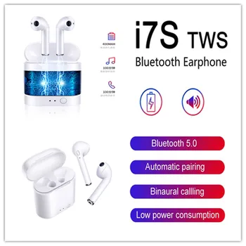 

HOT i7s tws Wireless Bluetooth Earphone Earbuds Bluetooth 5.0 Headsets with Charging Box For Android i7s TWS Headsets