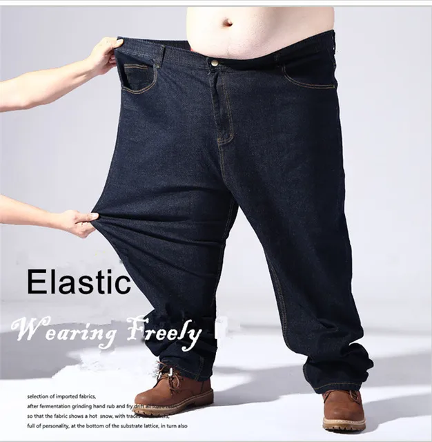 Generisch Jean Grande Taille Pour Homme - Taille Haute - Pantalon