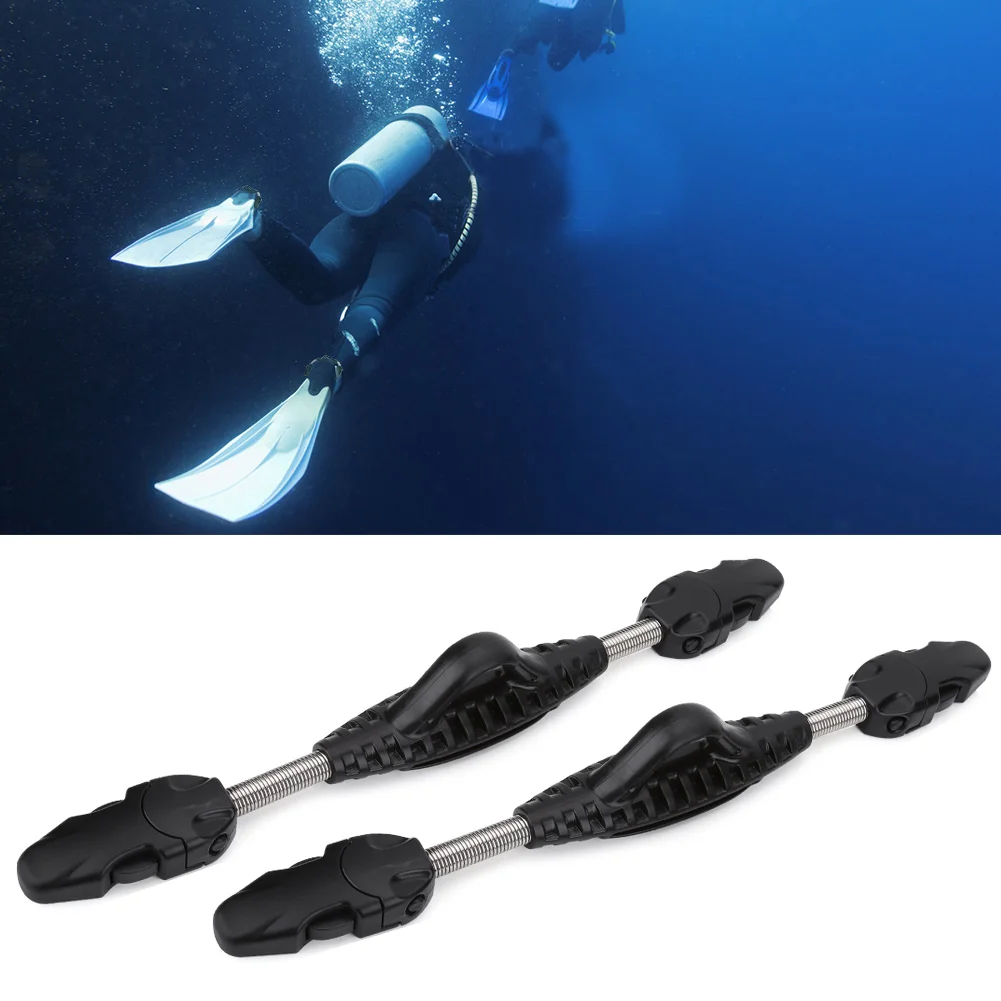 2Pcs Snorkeling Ankle Spring Laces Diving Spring Fins 304 Stainless Steel Quick Release Buckle For Rubber Ankles