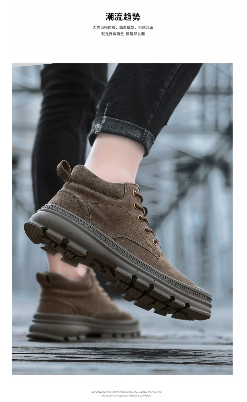 Чианг мужские водонепроницаемые походные ботинки Martens повседневные брендовые теплые походные кроссовки для зимних видов спорта на открытом воздухе Высококачественная Рабочая обувь