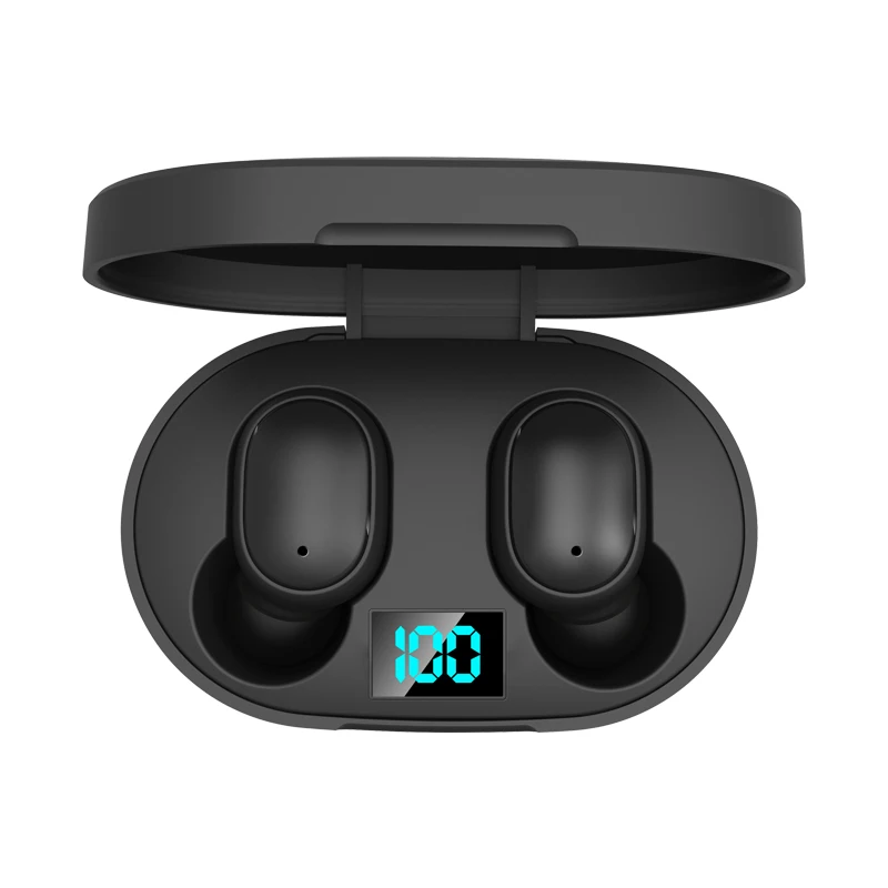 Новые настоящие беспроводные Bluetooth наушники TWS 5,0 Air Airdots 3D стерео наушники мини вкладыши двойной микрофон светодиодный дисплей с зарядным устройством - Цвет: E6S