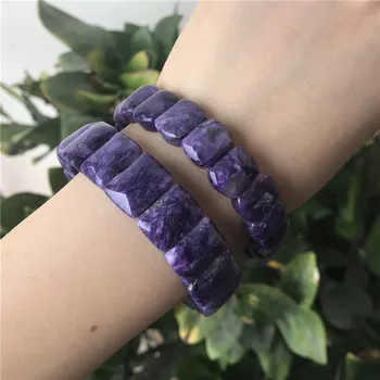 

Natural Russian Charoite Elastic Bangles & Bracelets Beautiful Natural Stone Handmade Jewelry Women's High Jewelry Bracelet