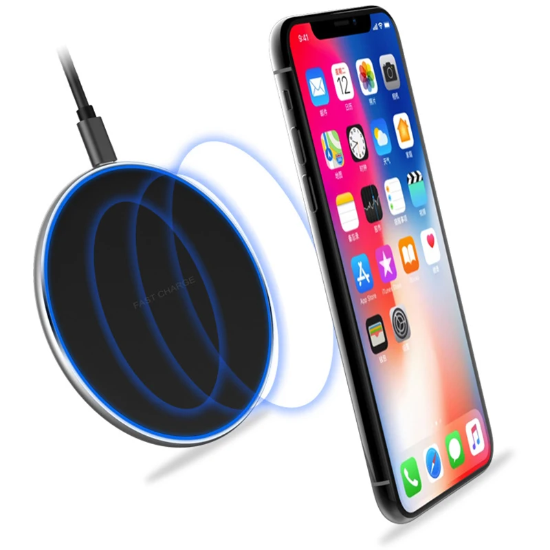 Беспроводное зарядное устройство умное быстрое 10 Вт (для mi X 2S для iPhone 11 Pro XS Max XR 8X8