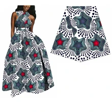 Яркая звезда напечатанная Анкара голландская настоящая восковая ткань швейная ткань батик ткань Африканская настоящая нигерийская восковая ткань для платья