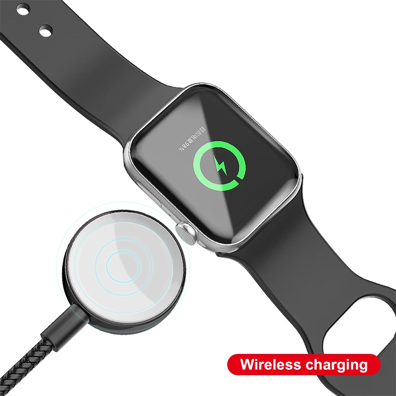 

NEWDERY Wireless Charger for Apple Watch 2 in 1 Charger Cable for Apple Watch Series 5/4/3/2/1 cable for iphone 7/8/11