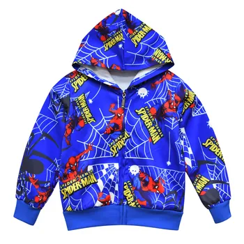 

Spiderman Kids Coats Toddler Girl Winter Clothes Cartoon Iron Man Baby Jacket Spring Autumn Children Kid Boy Hoodie Jacket