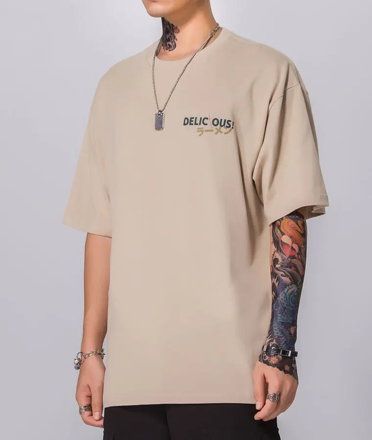 Puffer Fish Ramen Print Short Sleeve Tee