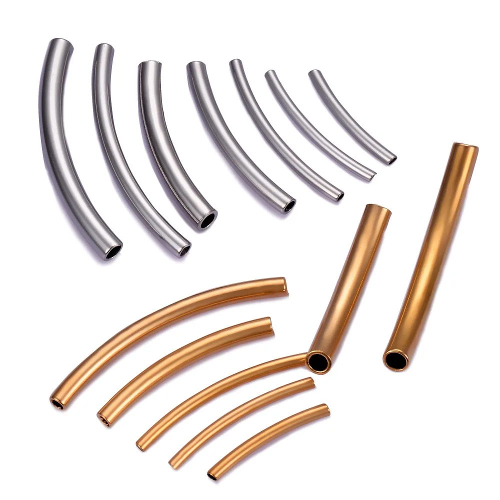 Findings Pave Curved Tube Connector Q237 Curved Tube Jewelry 6 pcs