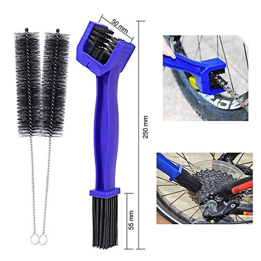 6pcs/ Set Bike Bicycle Clean Brush Kit Cleaning Tools For Bike Chain/Crank/Tire/Sprocket Cycling Corner Stain Dirt Clean