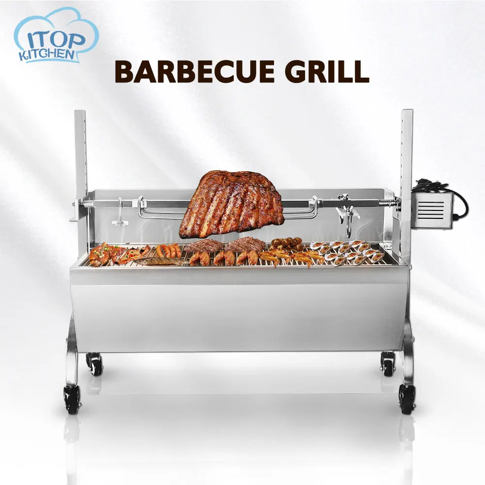 Electric Bbq Grill Fully Automatically Rotating Barbecue Grill
