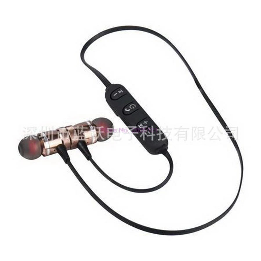100 шт. тонкие металлические спортивные Bluetooth модные наушники для бега магнитные с