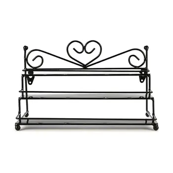 

Wrought Iron Nail Polish Storage Rack Ladder Three-Layer Perfume Rack Lipstick Stand Nail Display Stand