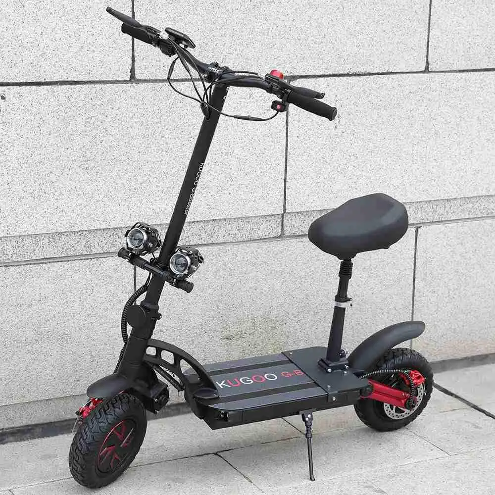 Excellent [Europe Stock ] KUGOO G-Booster Sports Electric Adult Scooter 55km/h 800W 2 Drive Motors Disc brake 85KM Range 10 Inch Tire 1