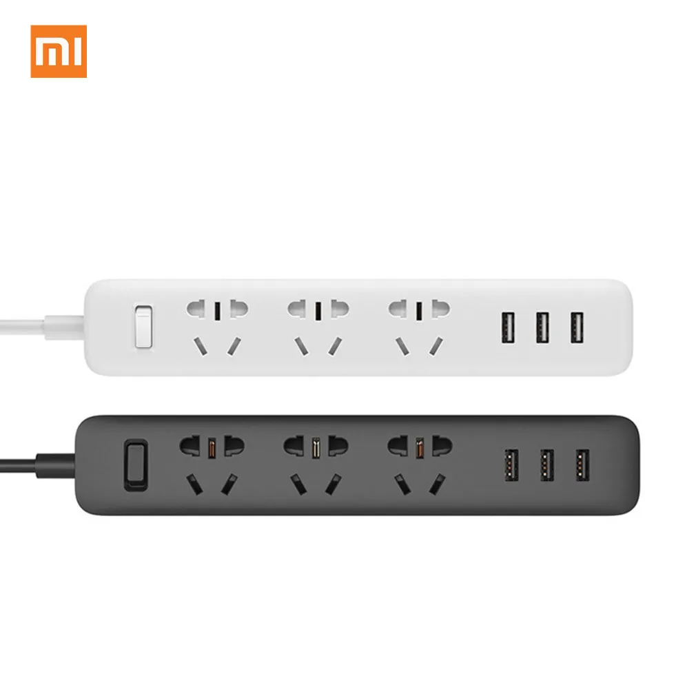 Xiaomi умный дом электронный блок питания розетка Быстрая зарядка 3 USB+ 3 розетки стандартный разъем интерфейс расширение ЕС США