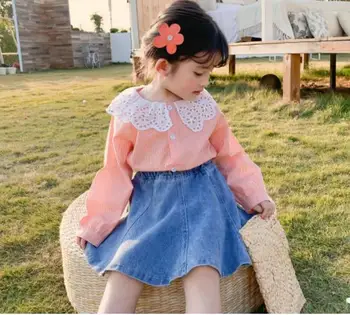 

5pcs/lot Baby Toddler Girls Short Skirts Children Casual denim Clothes Cotton Skirt 2-7T sylvia 613031649764
