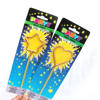 

Love Star Heart-shaped Pentagram Sparkler Etinceleur Candle Fairy Stick Birthday Cake Decoration Party Supplies