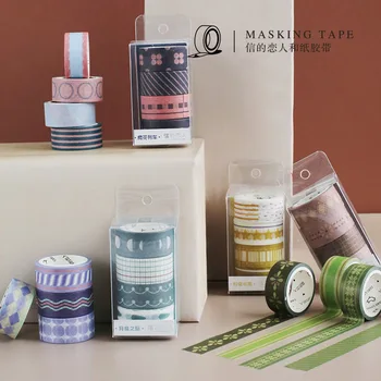 

Mohamm Kawaii Basic Section Series Decorative Adhesive Washi Tape DIY Scrapbooking Masking Tape School Office Supply