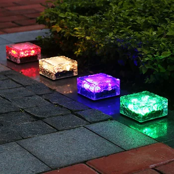 

Solar Brick Light Buried Ice Cube Lights Bright and Dark Sensing Solar Powered Light for Courtyard Garden Pathway Walkway Patio